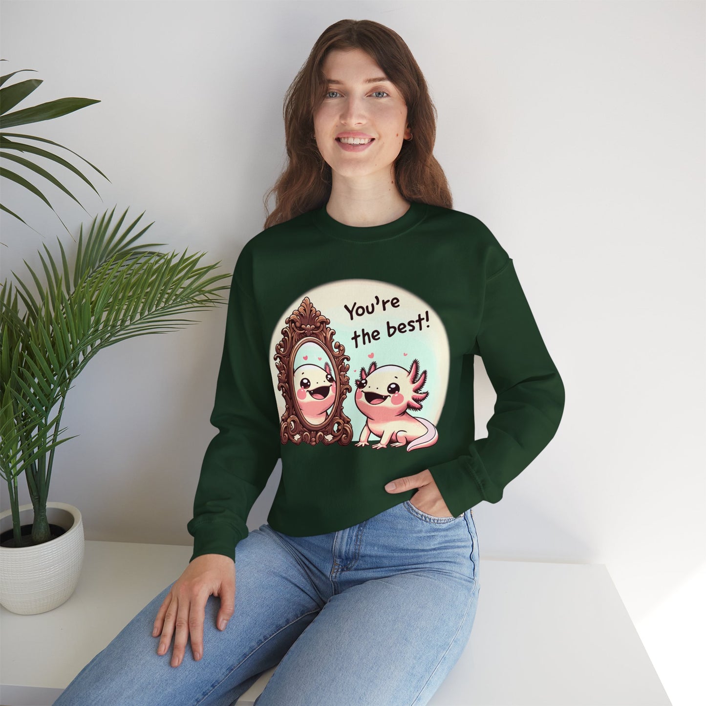 Axolotl You're the Best Crewneck Sweatshirt