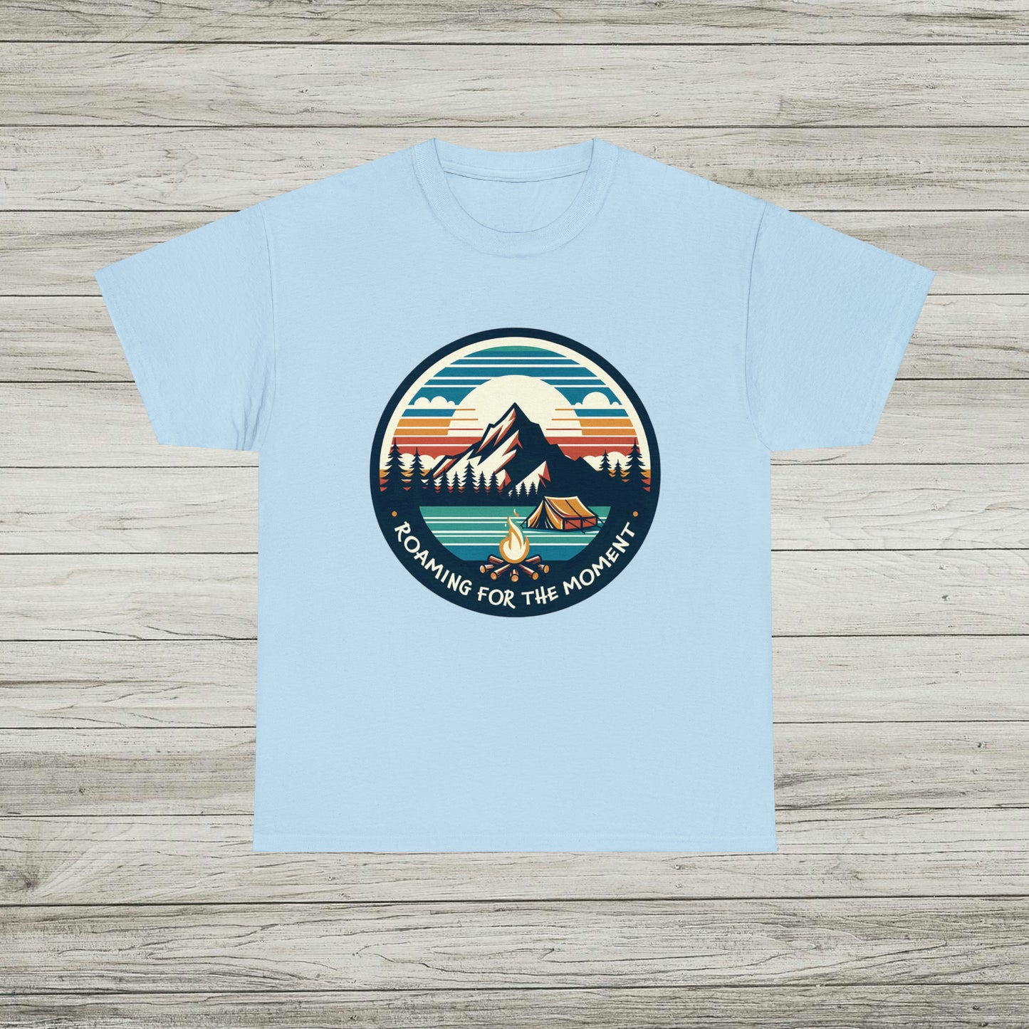 Camping Roaming T-Shirt, Outdoor Adventures Tee, Retro Campfire TShirt, Gift for Camper Nature Wilderness Lovers