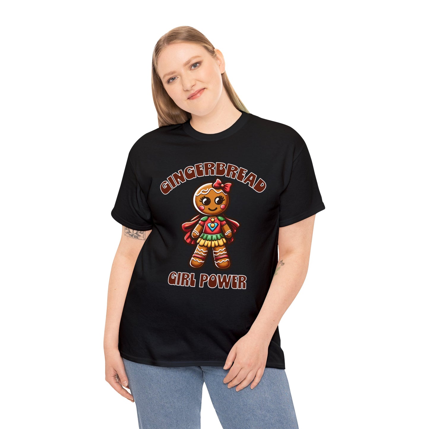 Gingerbread Girl Power Cotton T-Shirt