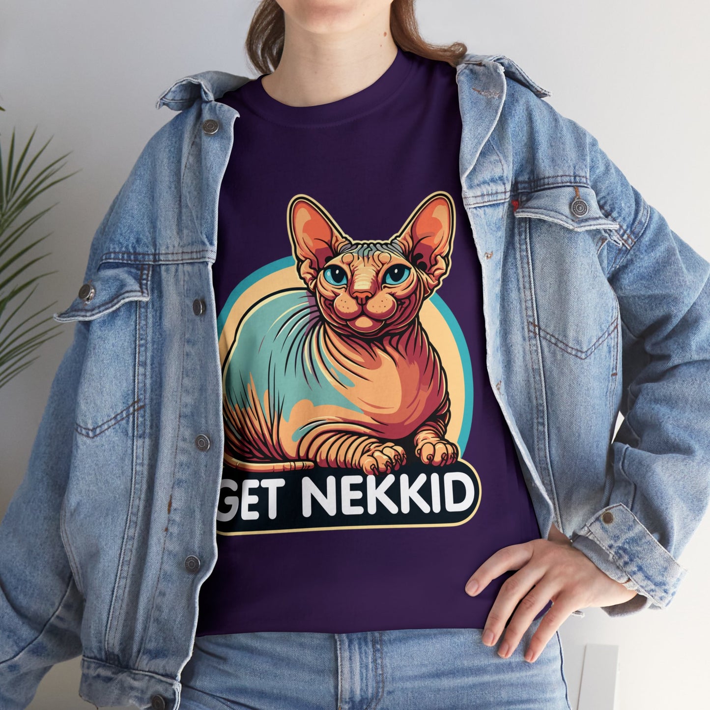 Get Nekkid Sphynx Heavy Cotton Tee