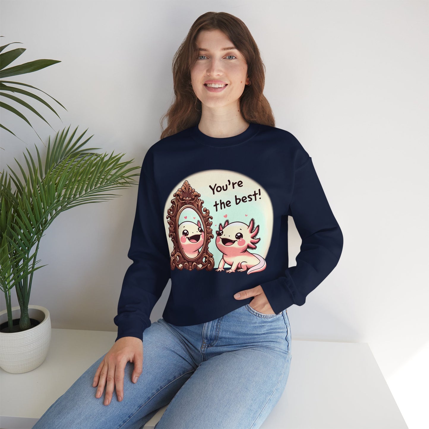 Axolotl You're the Best Crewneck Sweatshirt