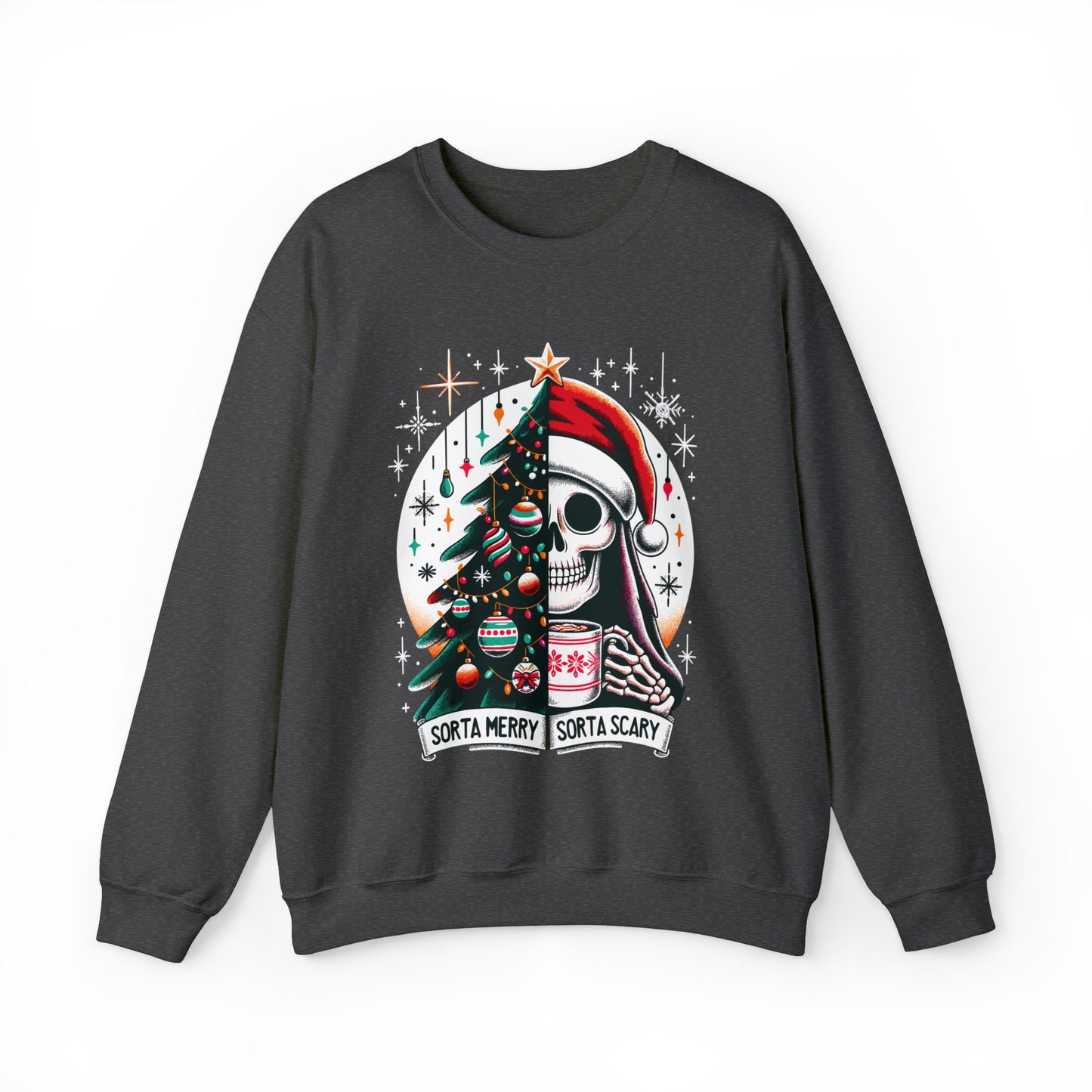 Sorta Merry Sorta Scary Unisex Heavy Blend™ Crewneck Sweatshirt