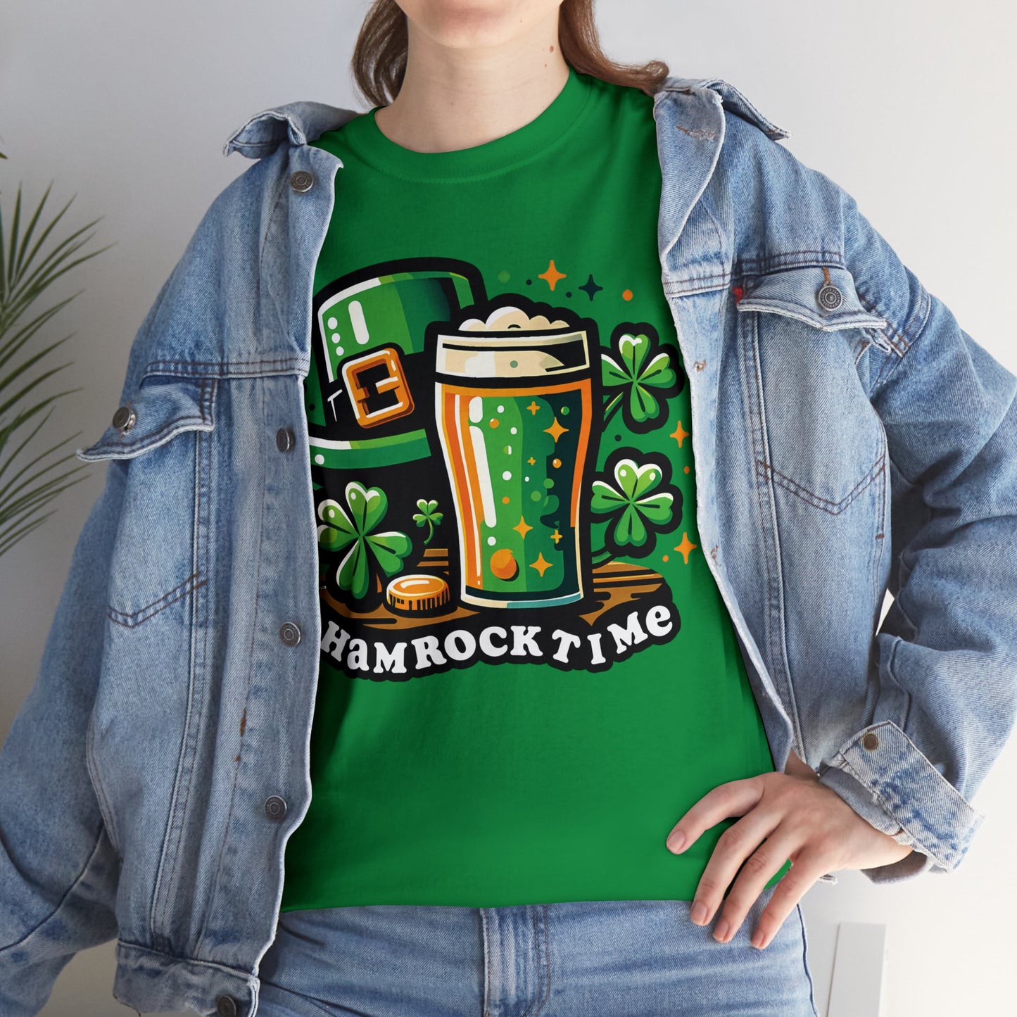 Shamrock Time T-Shirt, St. Patrick's Day Tee, Lucky Beer Drinking Shirt, Good Craic