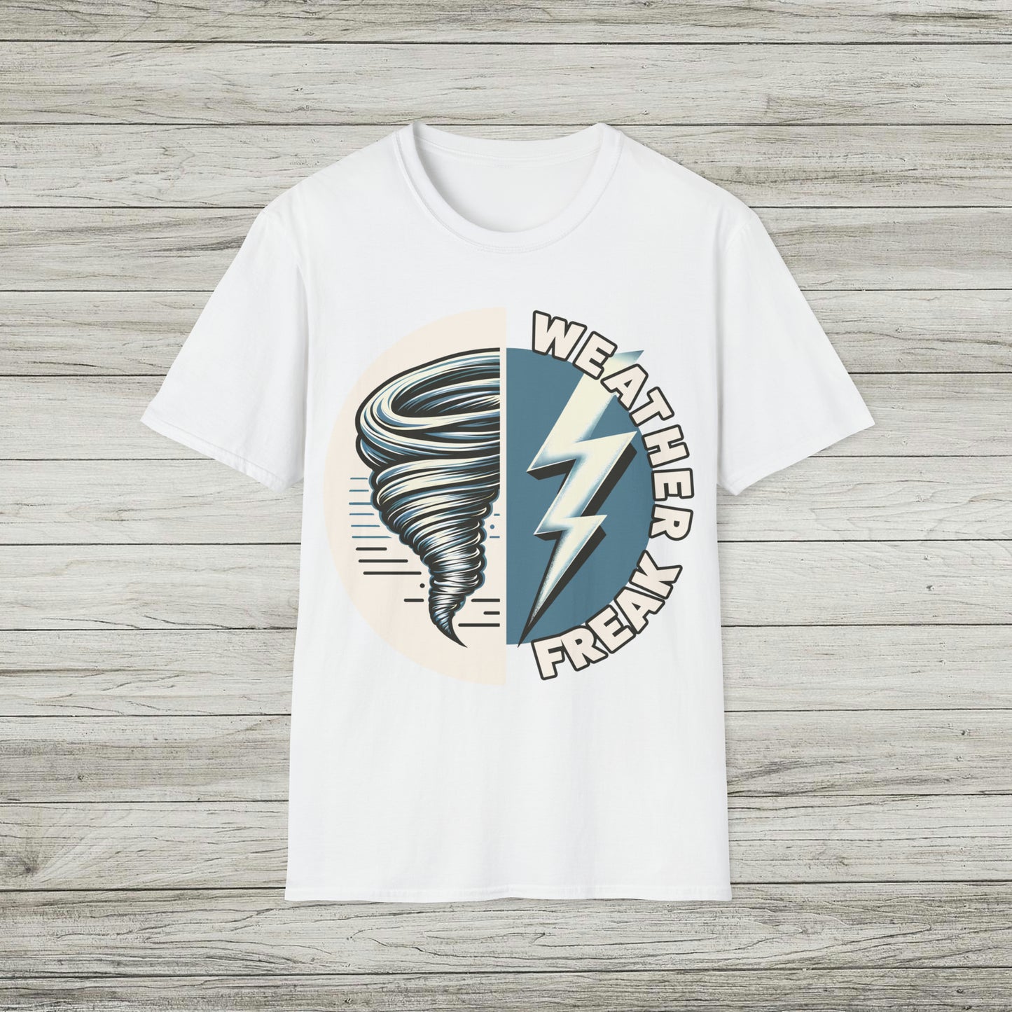 Weather Freak Storm Chaser T-Shirt, Tornado TShirt, Lightning Bolt Meteorology WX Science Nerd Tee