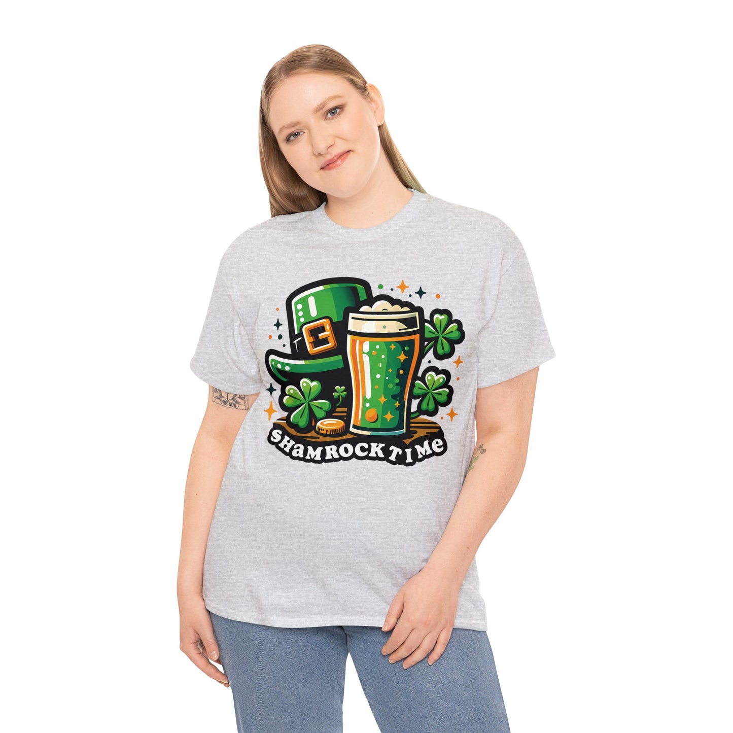 Shamrock Time T-Shirt, St. Patrick's Day Tee, Lucky Beer Drinking Shirt, Good Craic