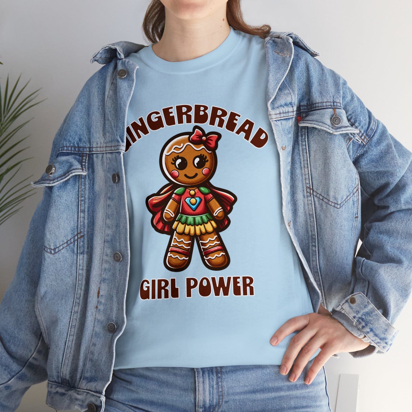 Gingerbread Girl Power Cotton T-Shirt