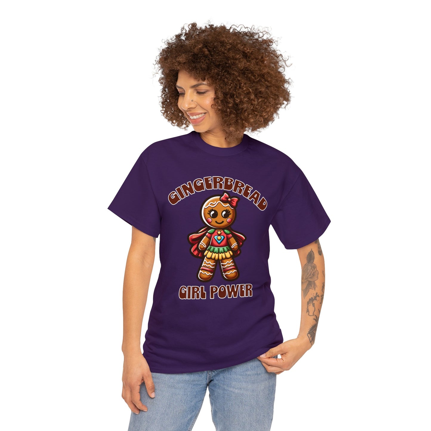 Gingerbread Girl Power Cotton T-Shirt