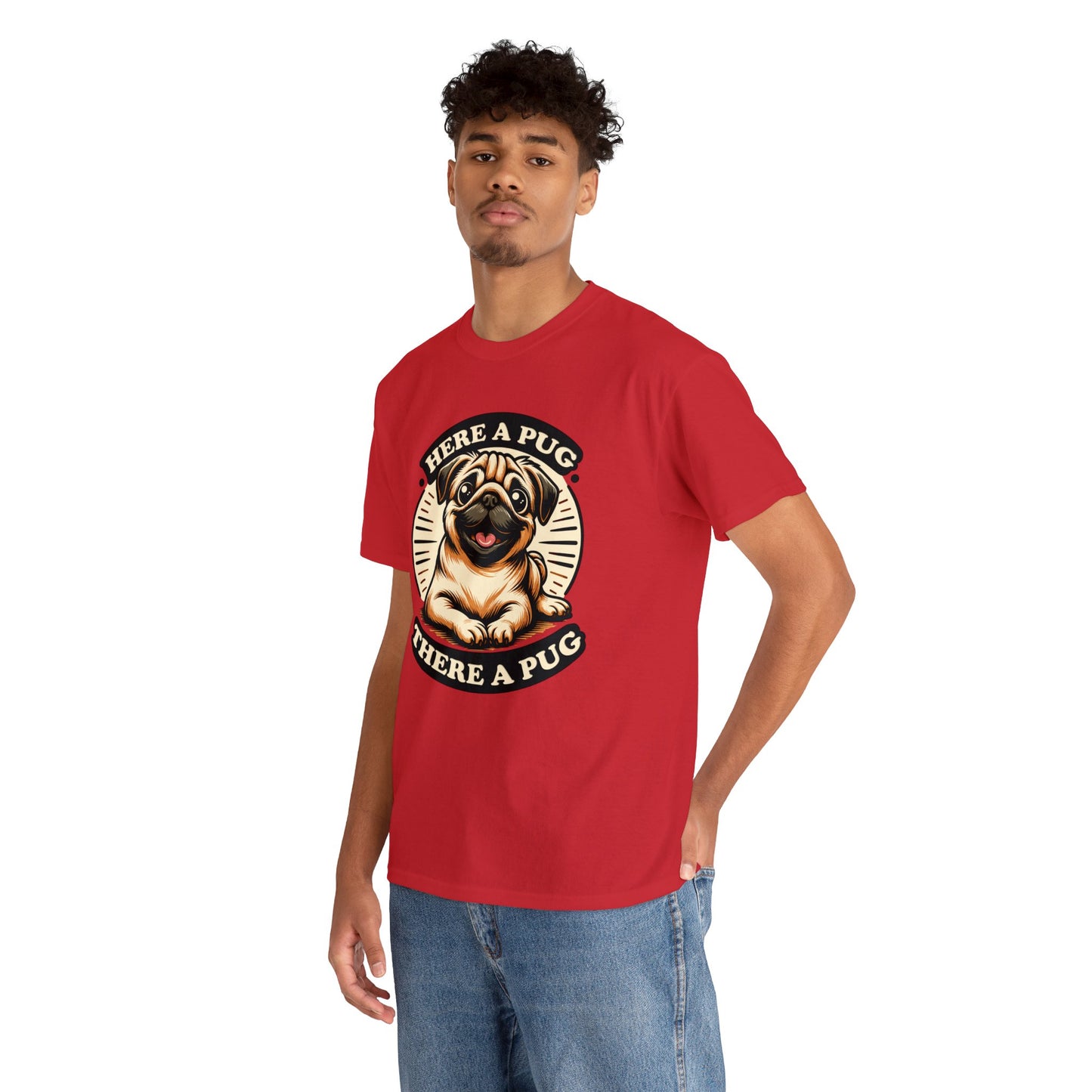 Here a Pug Heavy Cotton Tee