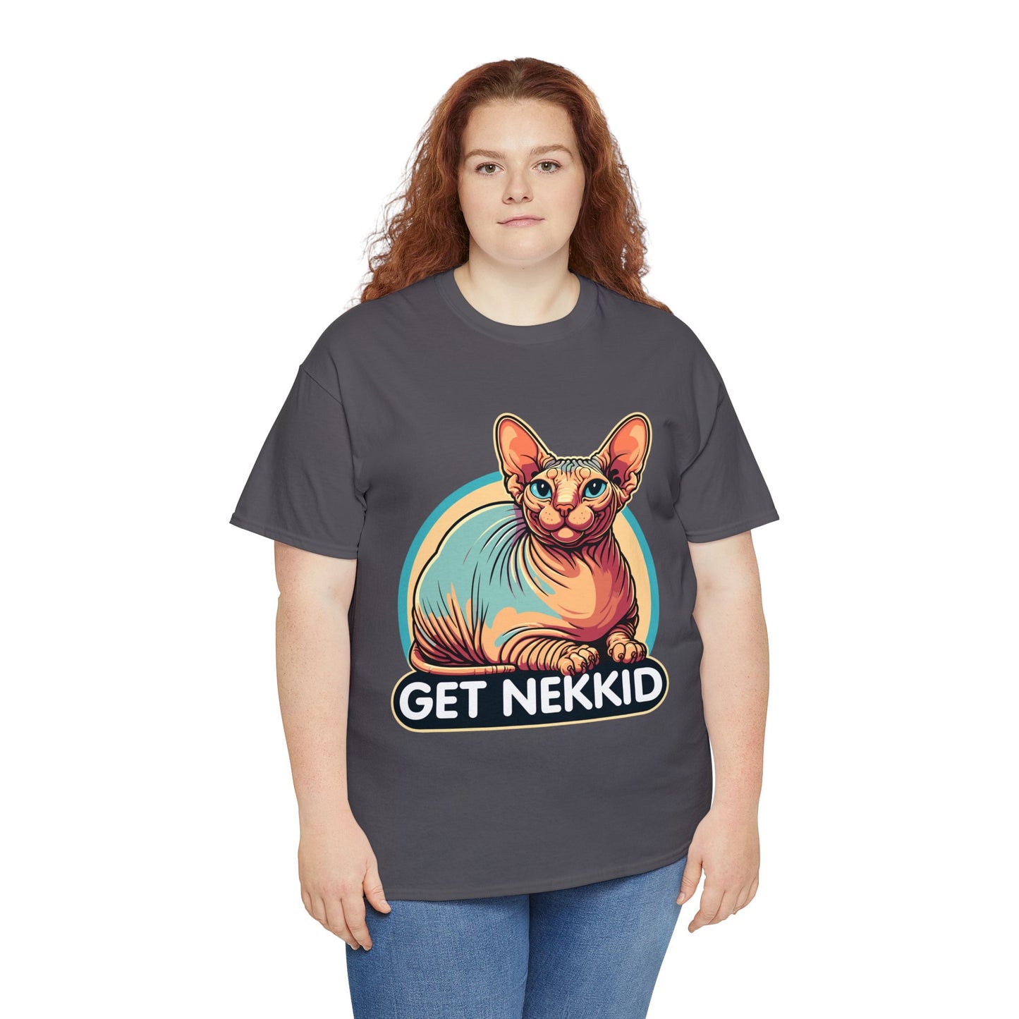 Get Nekkid Sphynx Heavy Cotton Tee