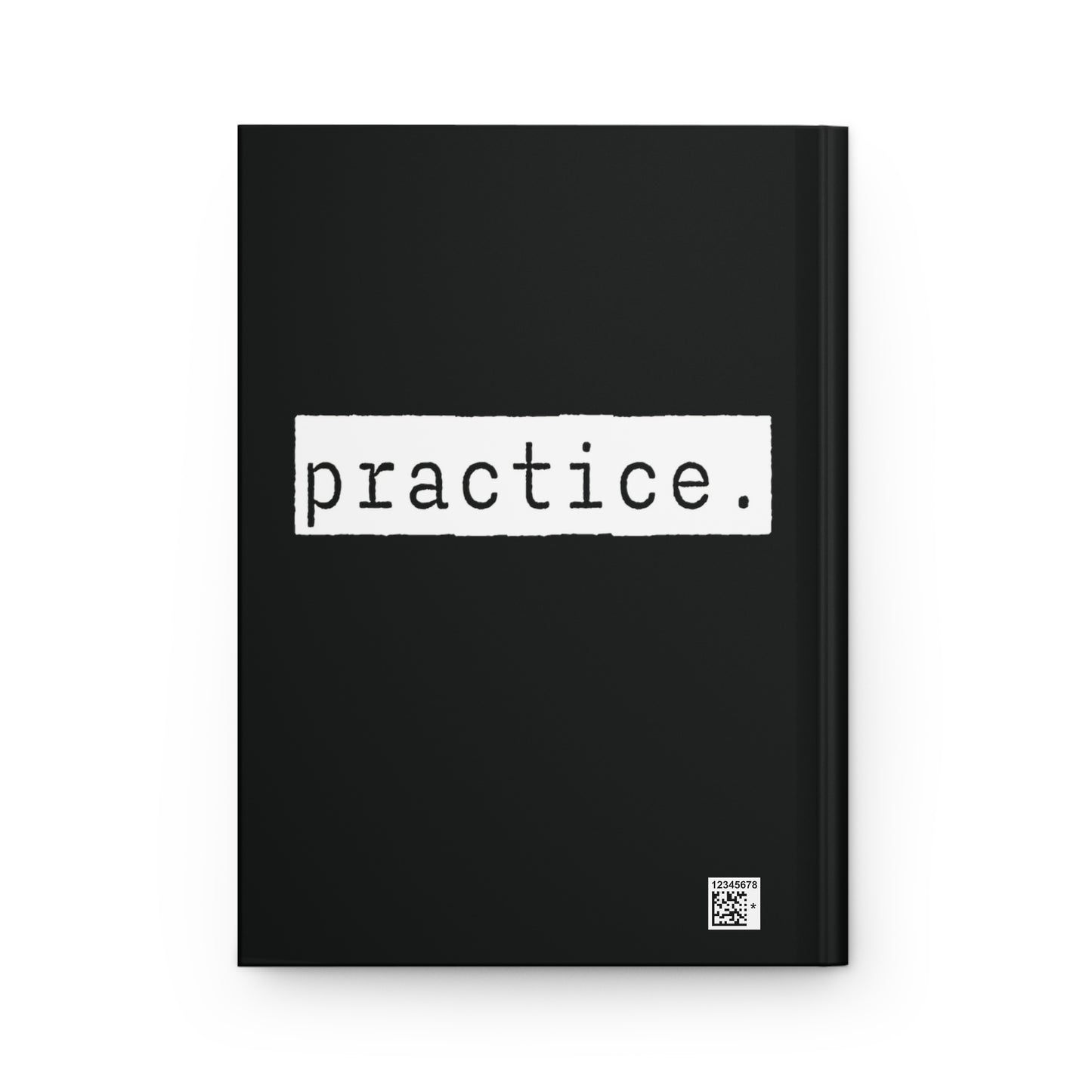 Practice Black Matte Hardcover Journal | Blank Book for Ideas and Planning | Lined Notebook Diary Tracking Log