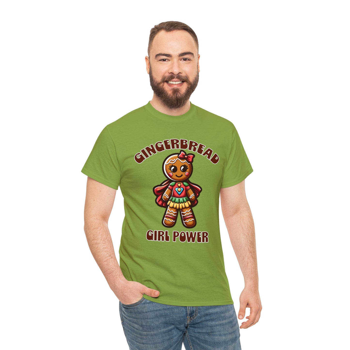 Gingerbread Girl Power Cotton T-Shirt