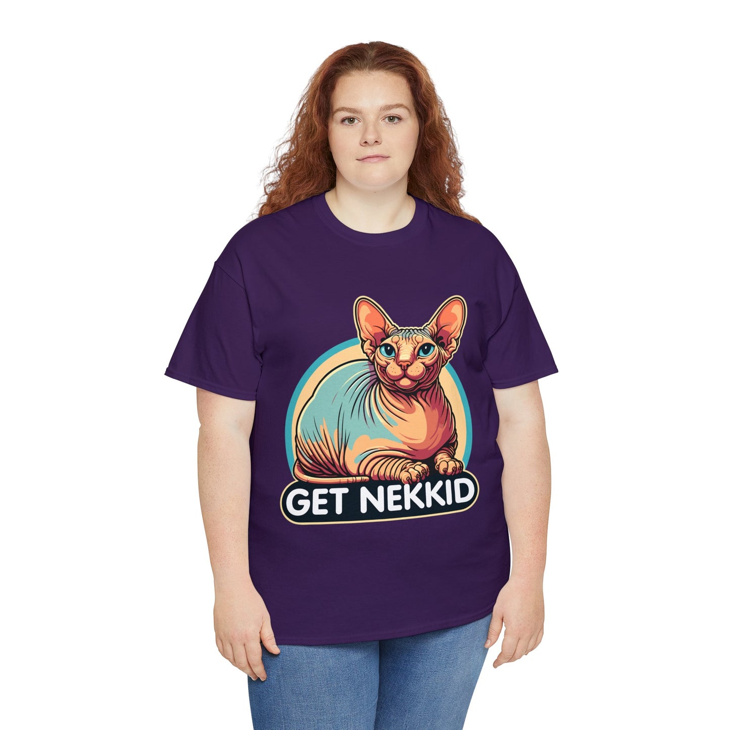 Get Nekkid Sphynx Heavy Cotton Tee