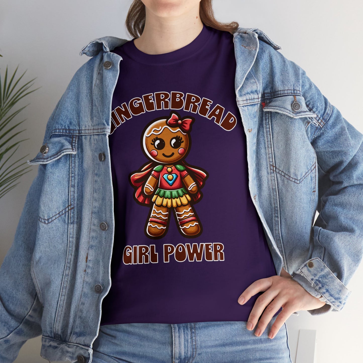 Gingerbread Girl Power Cotton T-Shirt