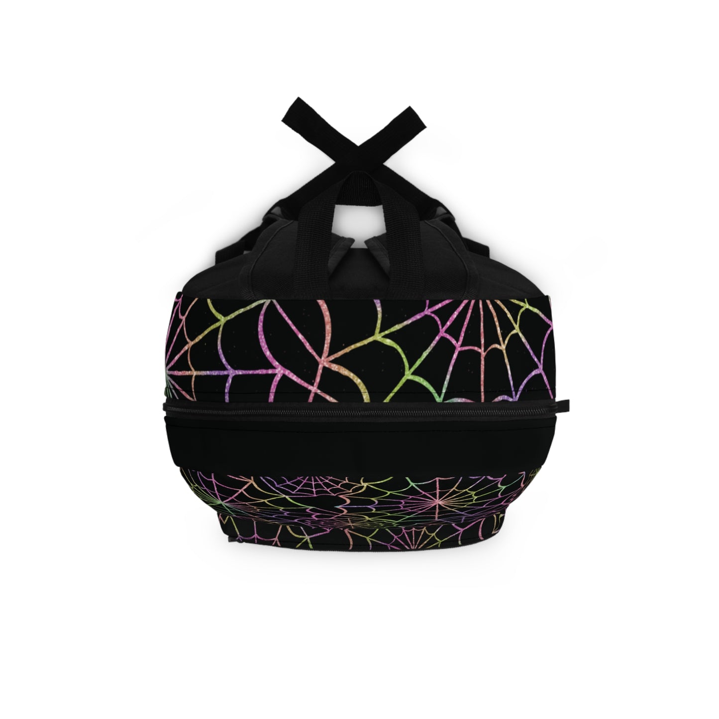 Rainbow Spider Webs Backpack, Neon Web, Spooky Back to School Bag