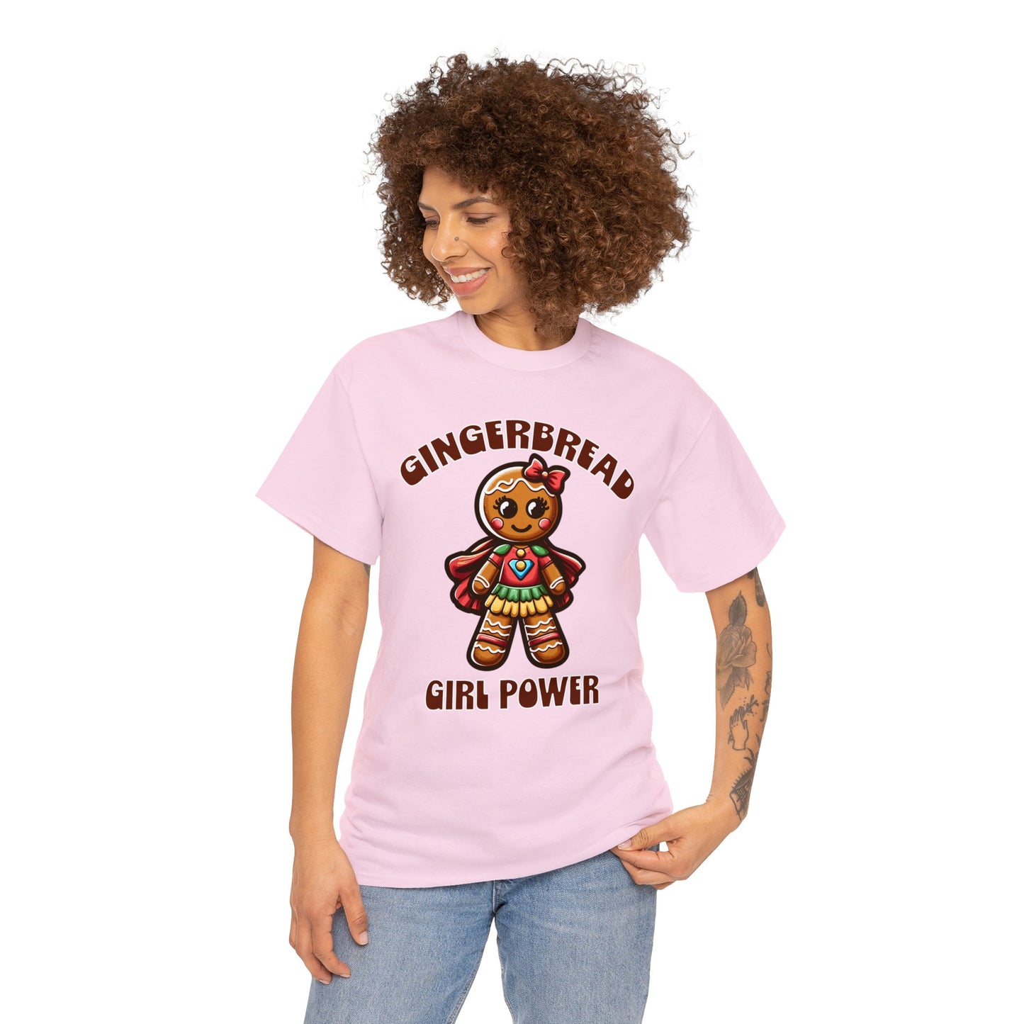 Gingerbread Girl Power Cotton T-Shirt