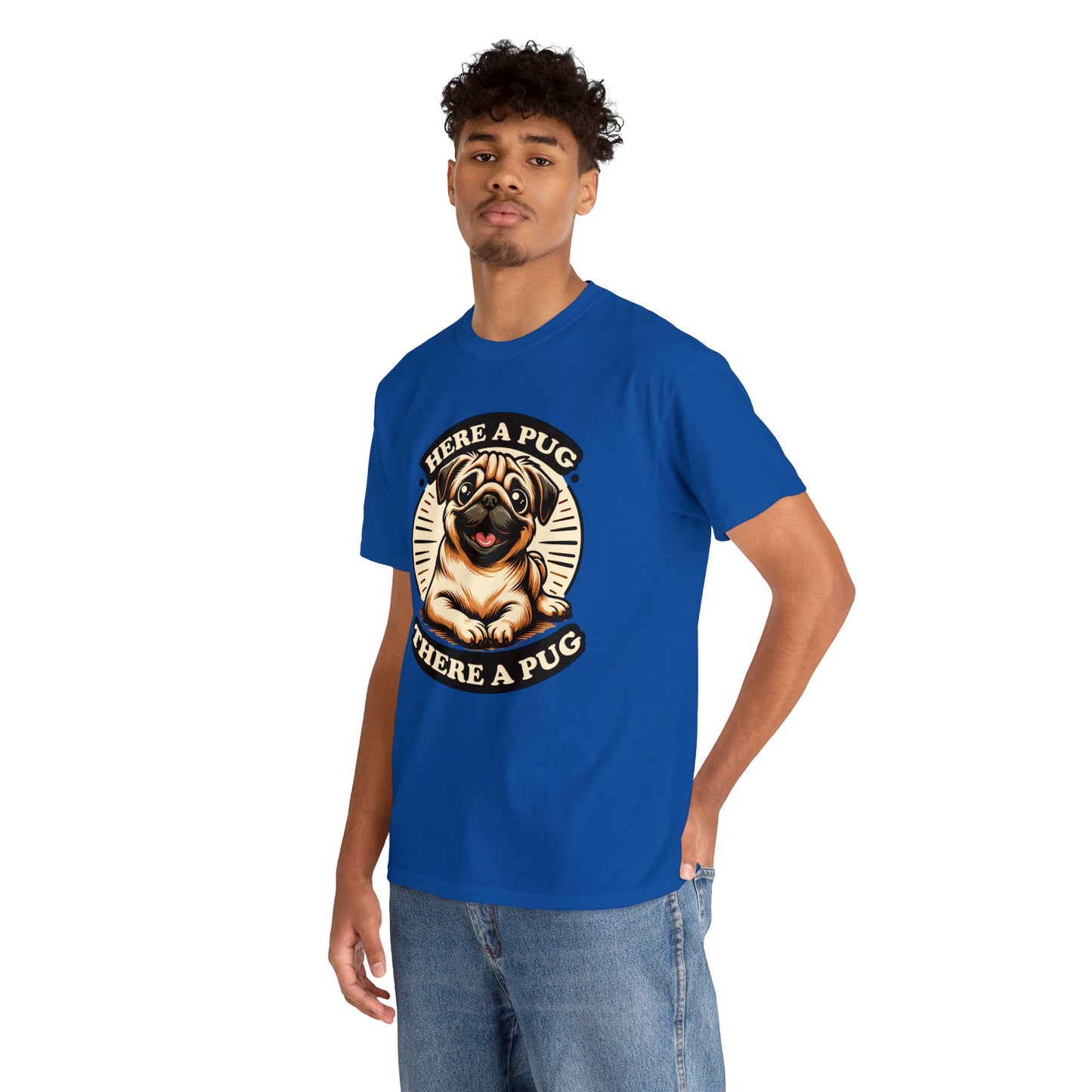 Here a Pug Heavy Cotton Tee