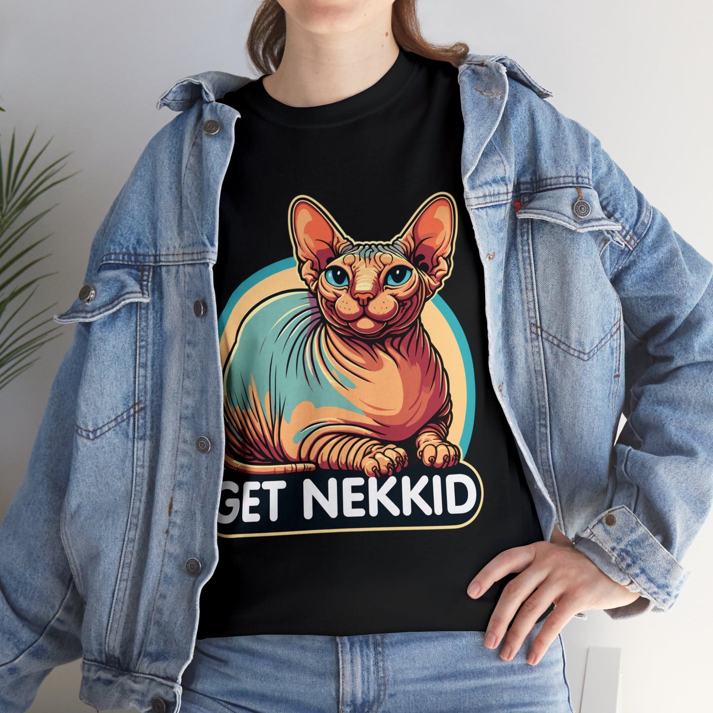 Get Nekkid Sphynx Heavy Cotton Tee