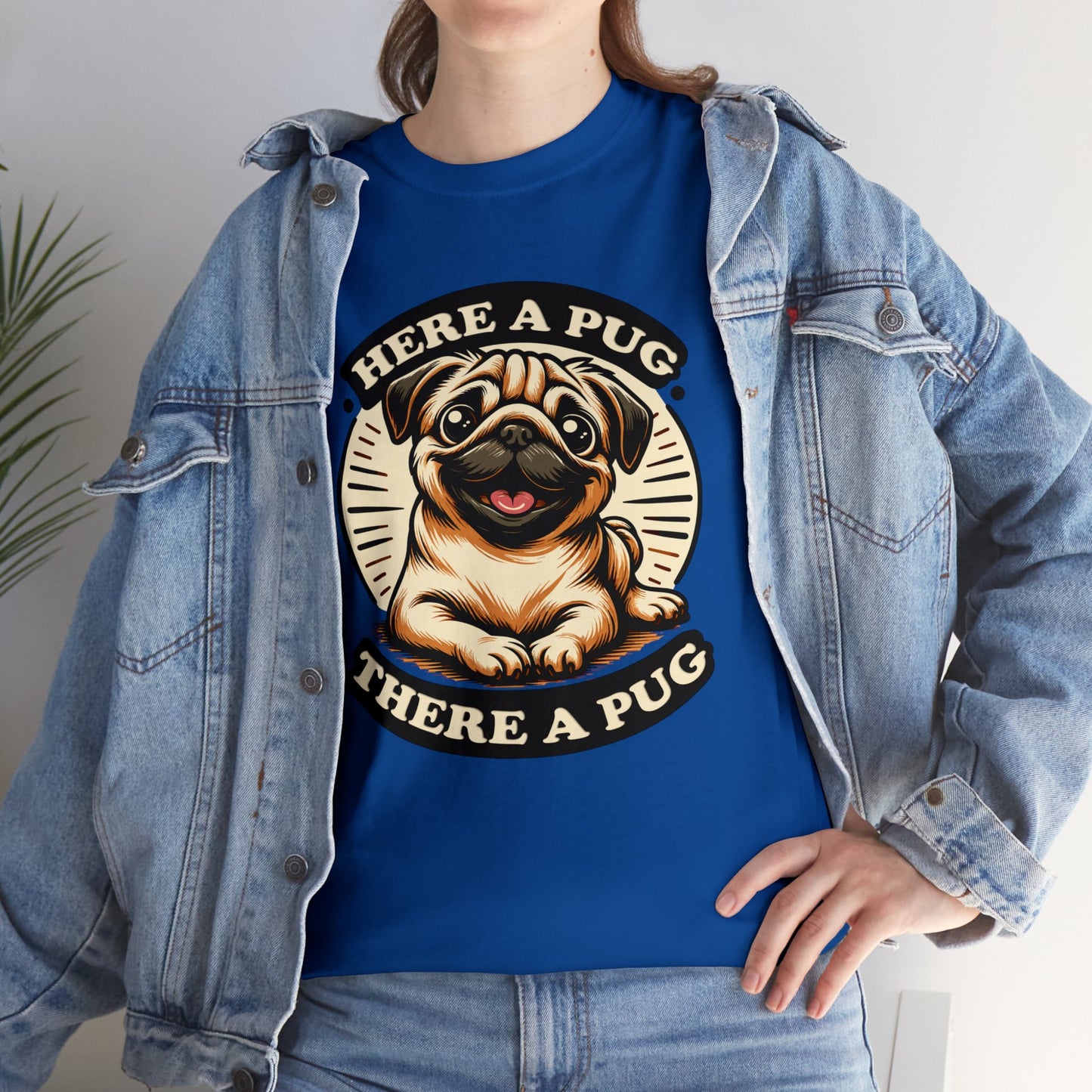 Here a Pug Heavy Cotton Tee