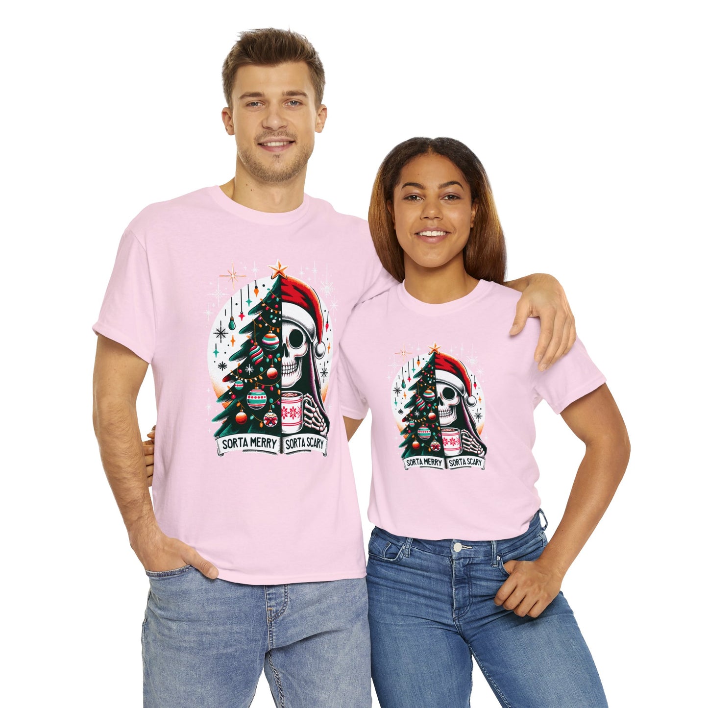 Sorta Merry Sorta Scary Unisex Heavy Cotton Tee