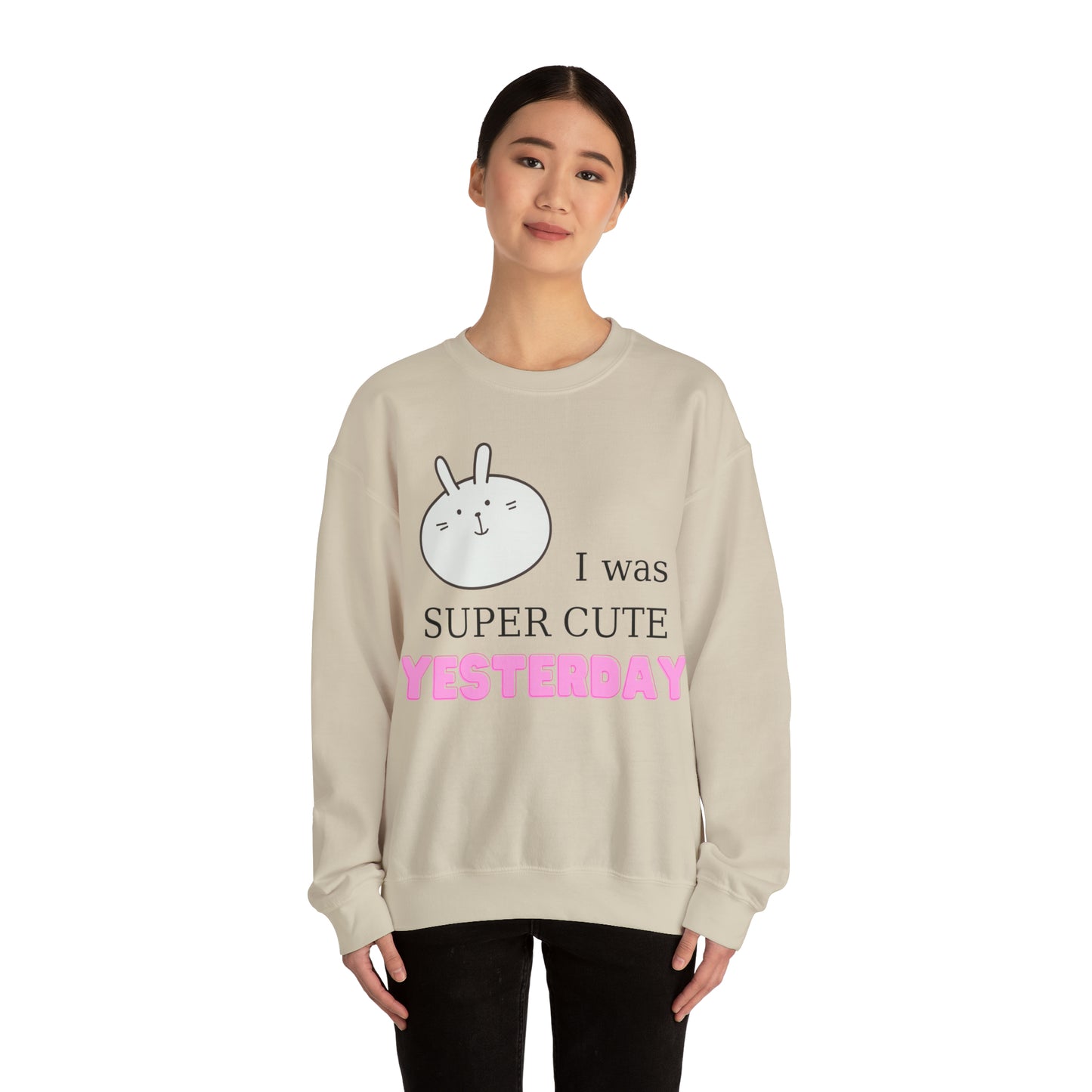 I Was Super Cute Yesterday Crewneck Sweatshirt