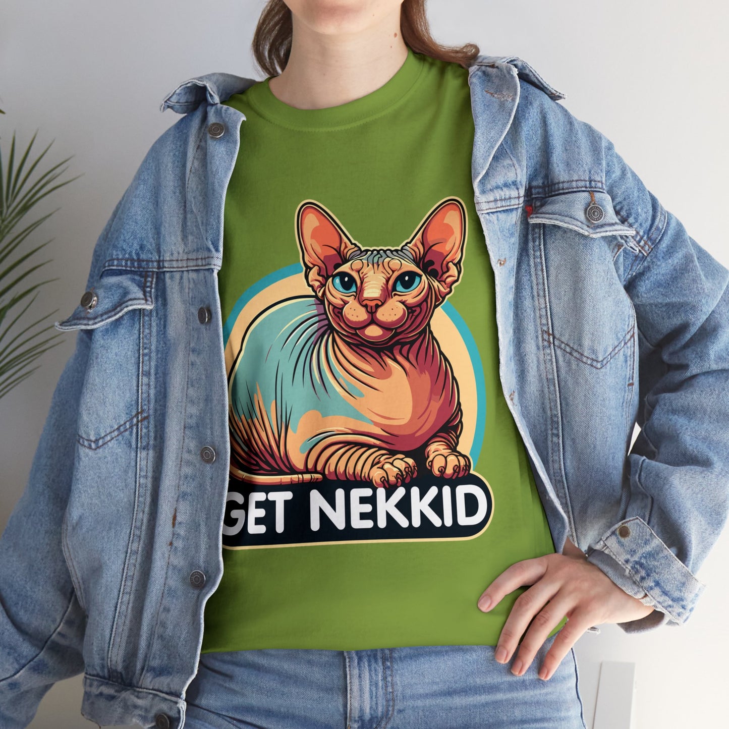 Get Nekkid Sphynx Heavy Cotton Tee