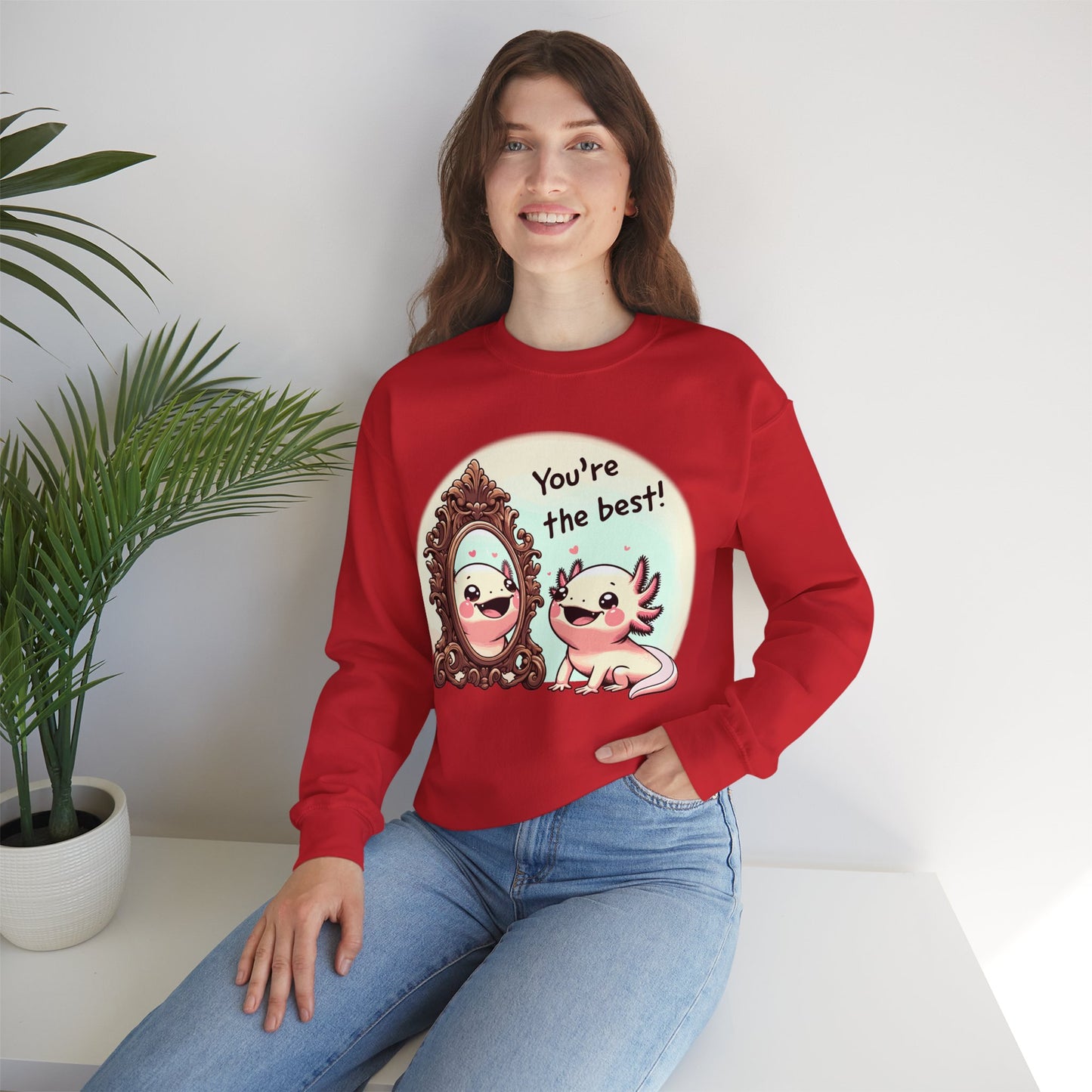 Axolotl You're the Best Crewneck Sweatshirt