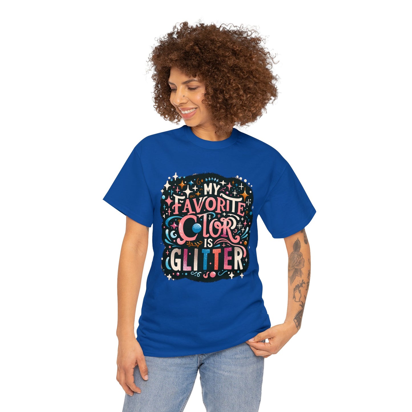 My Favorite Color is Glitter Heavy Cotton Tee