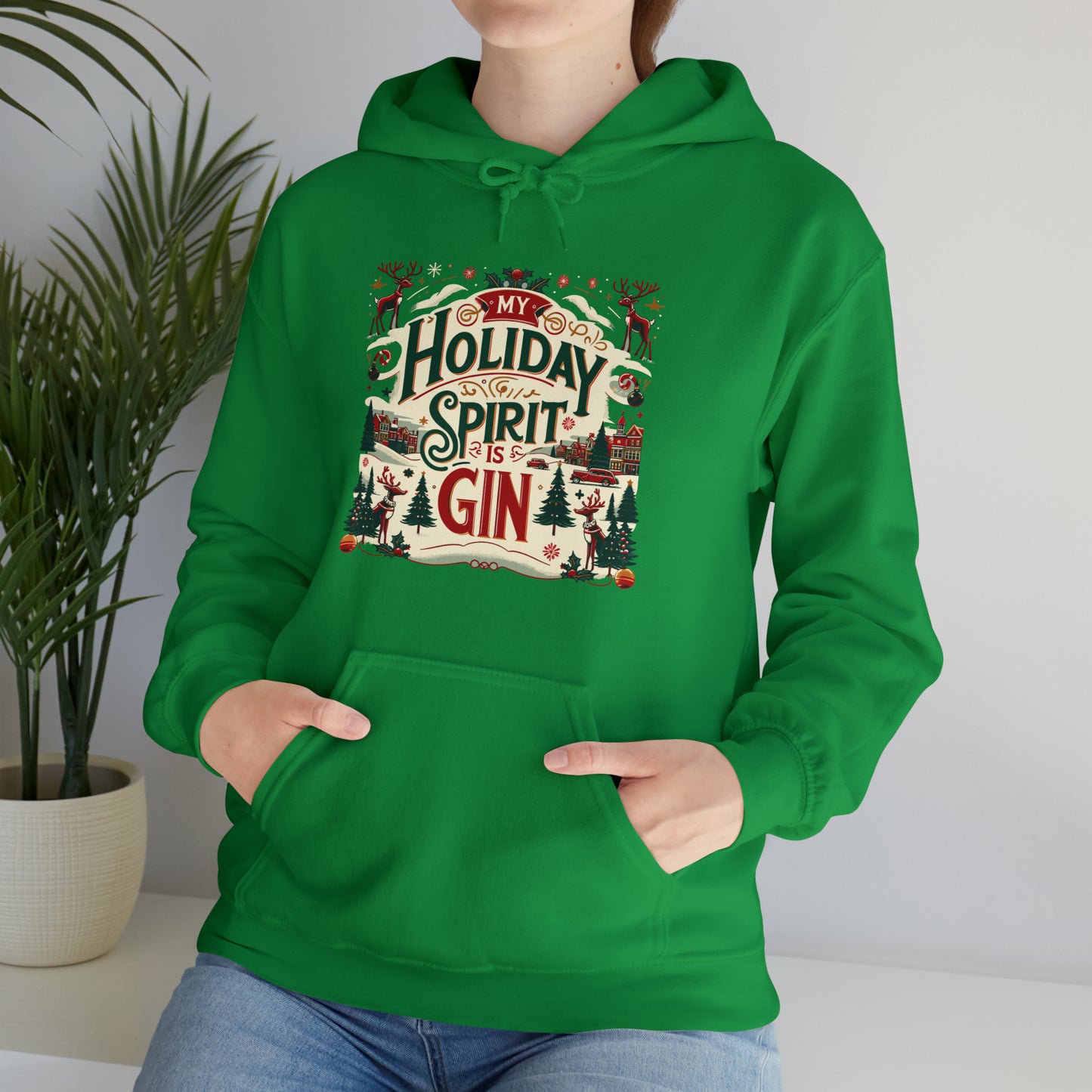 My Holiday Spirit is Gin Hooded Sweatshirt