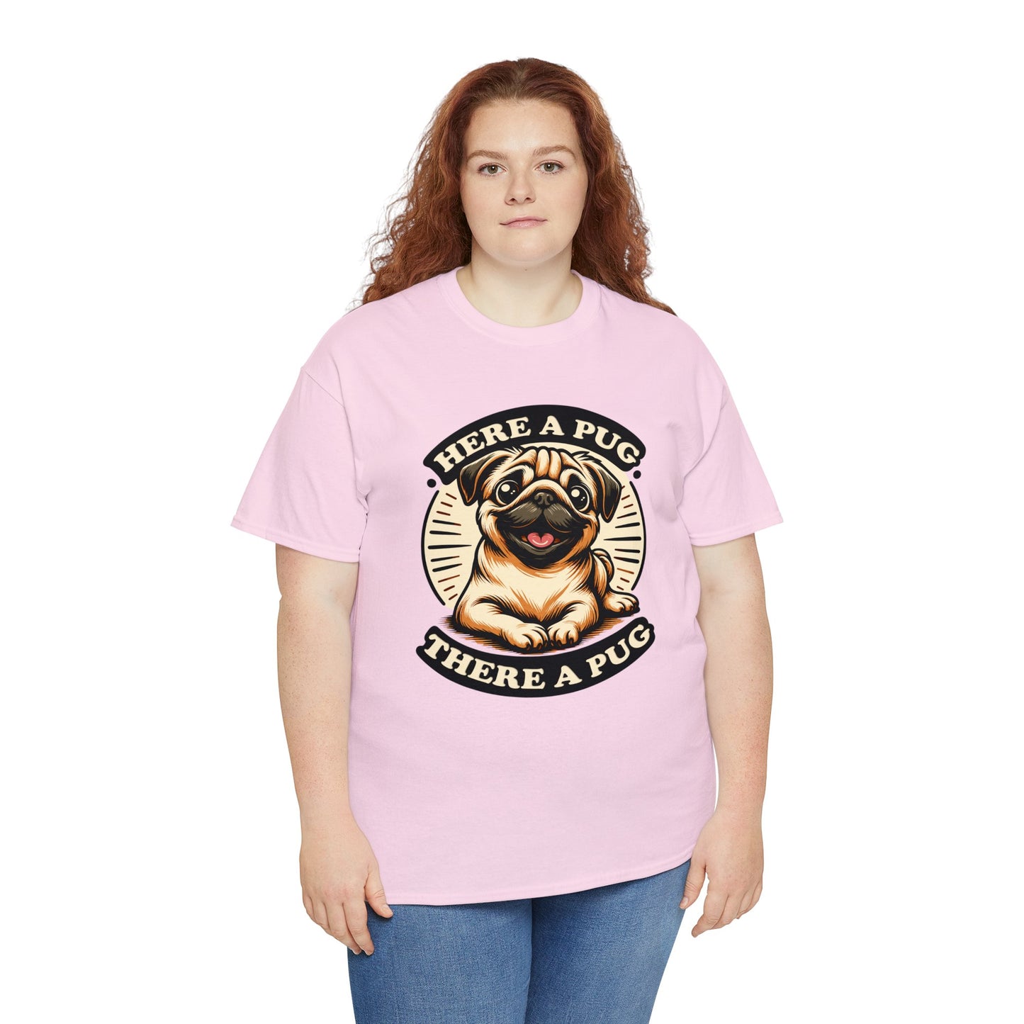 Here a Pug Heavy Cotton Tee