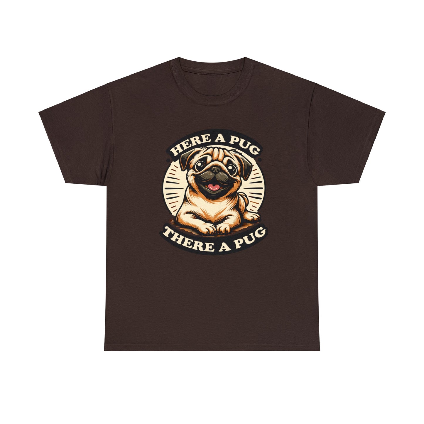 Here a Pug Heavy Cotton Tee