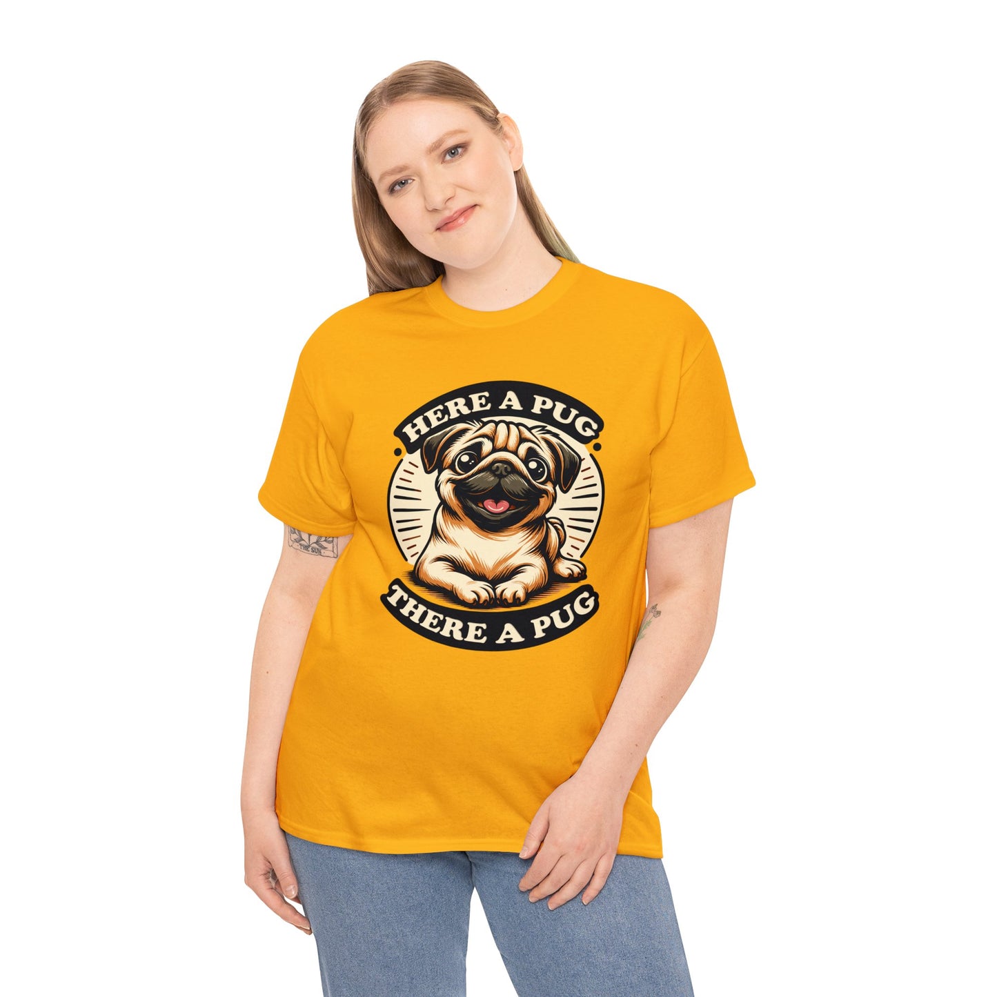 Here a Pug Heavy Cotton Tee