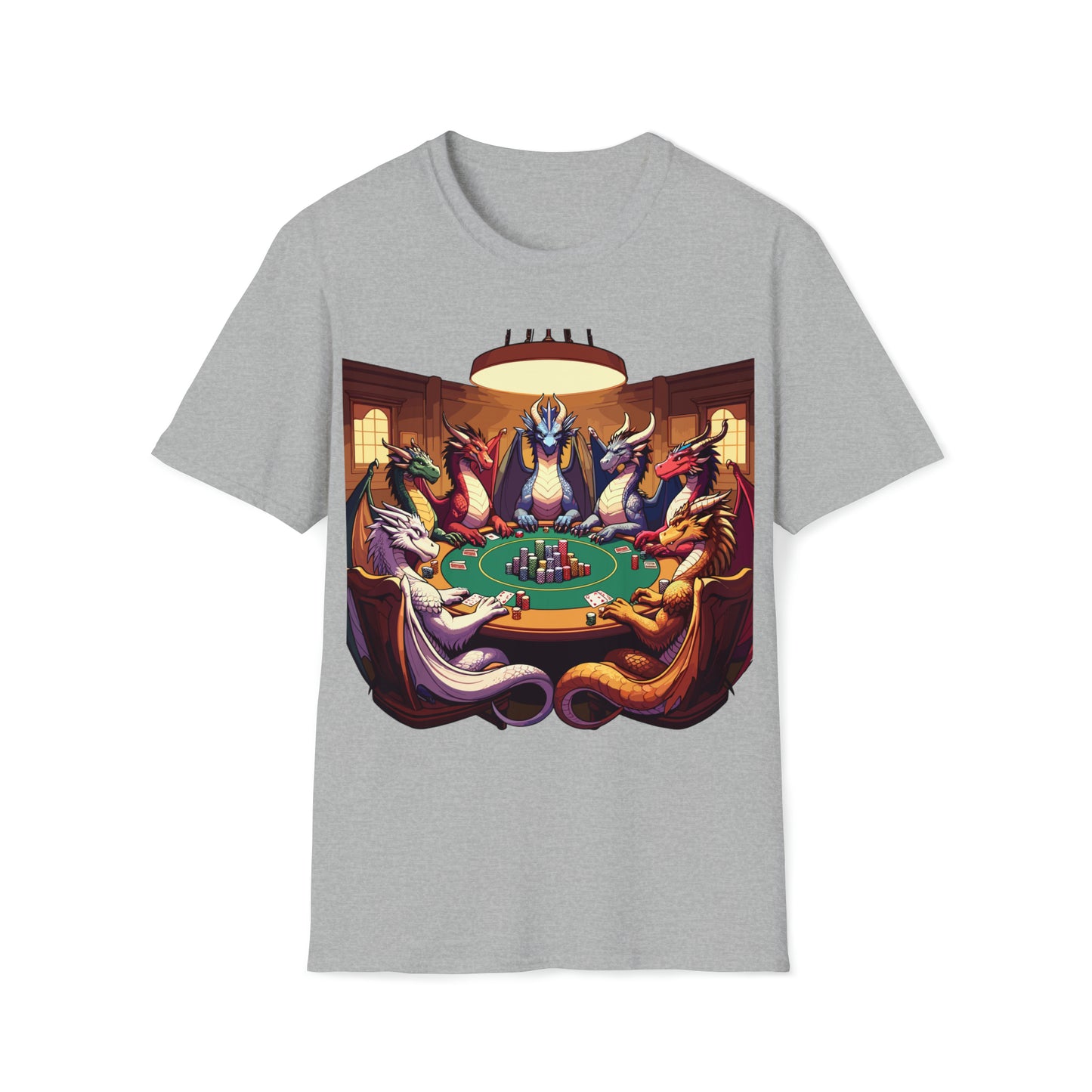 Dragons Playing Poker Softstyle T-Shirt