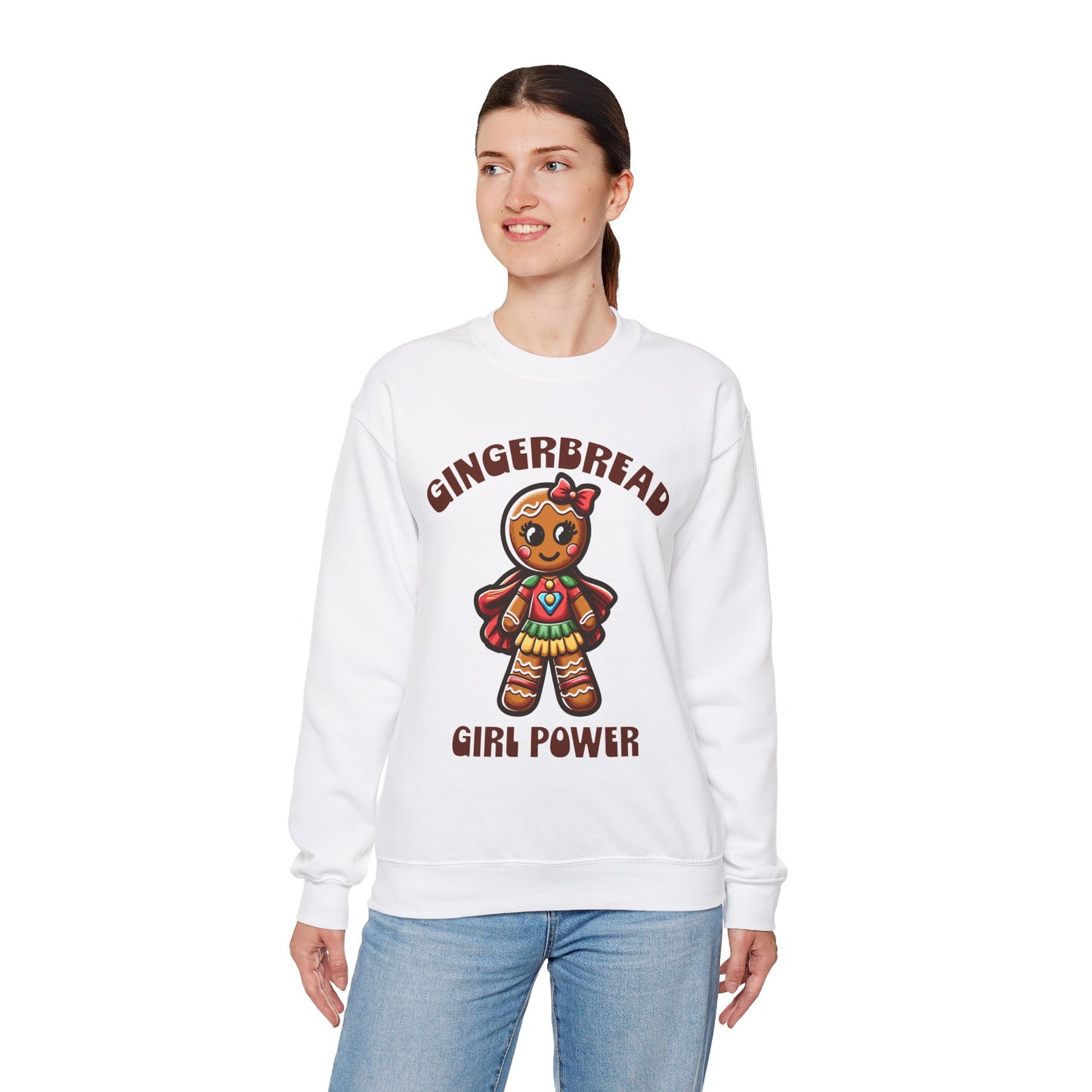 Gingerbread Girl Power Crewneck Sweatshirt