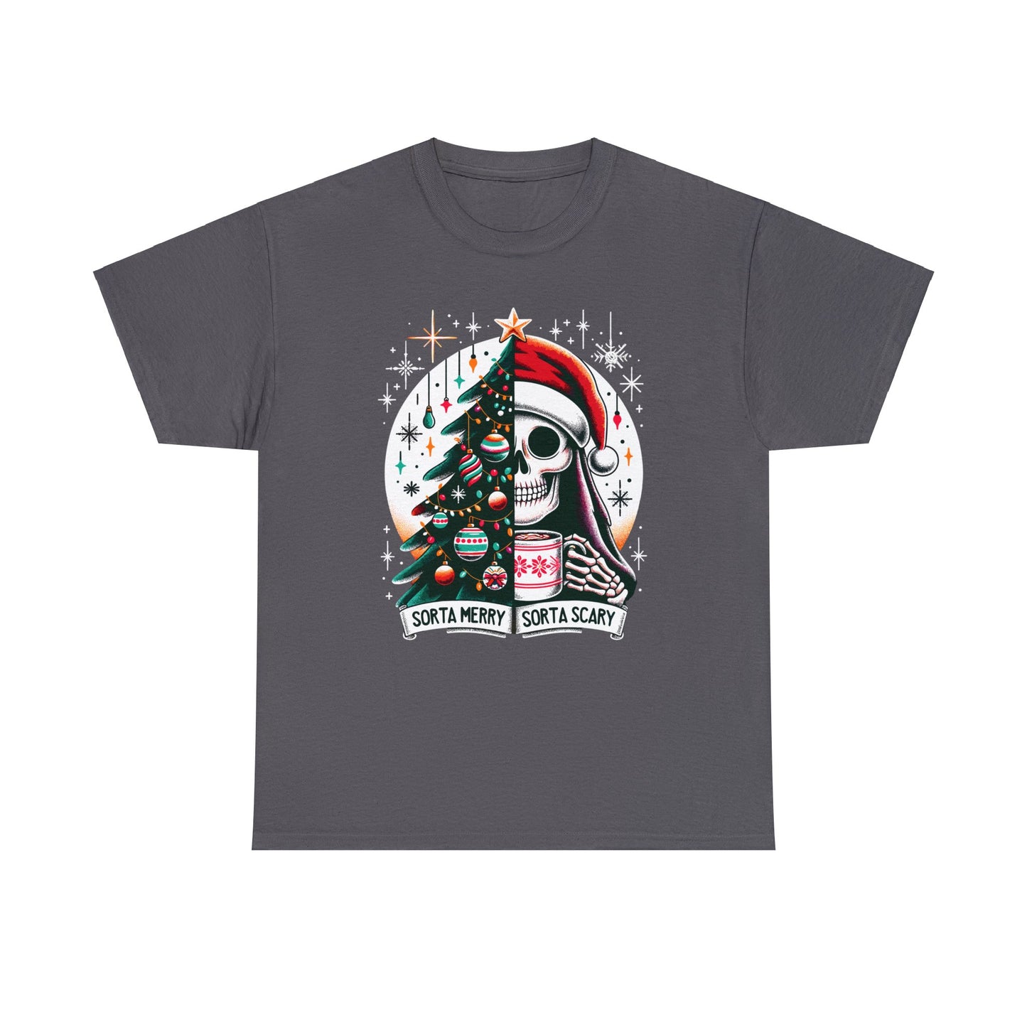 Sorta Merry Sorta Scary Unisex Heavy Cotton Tee