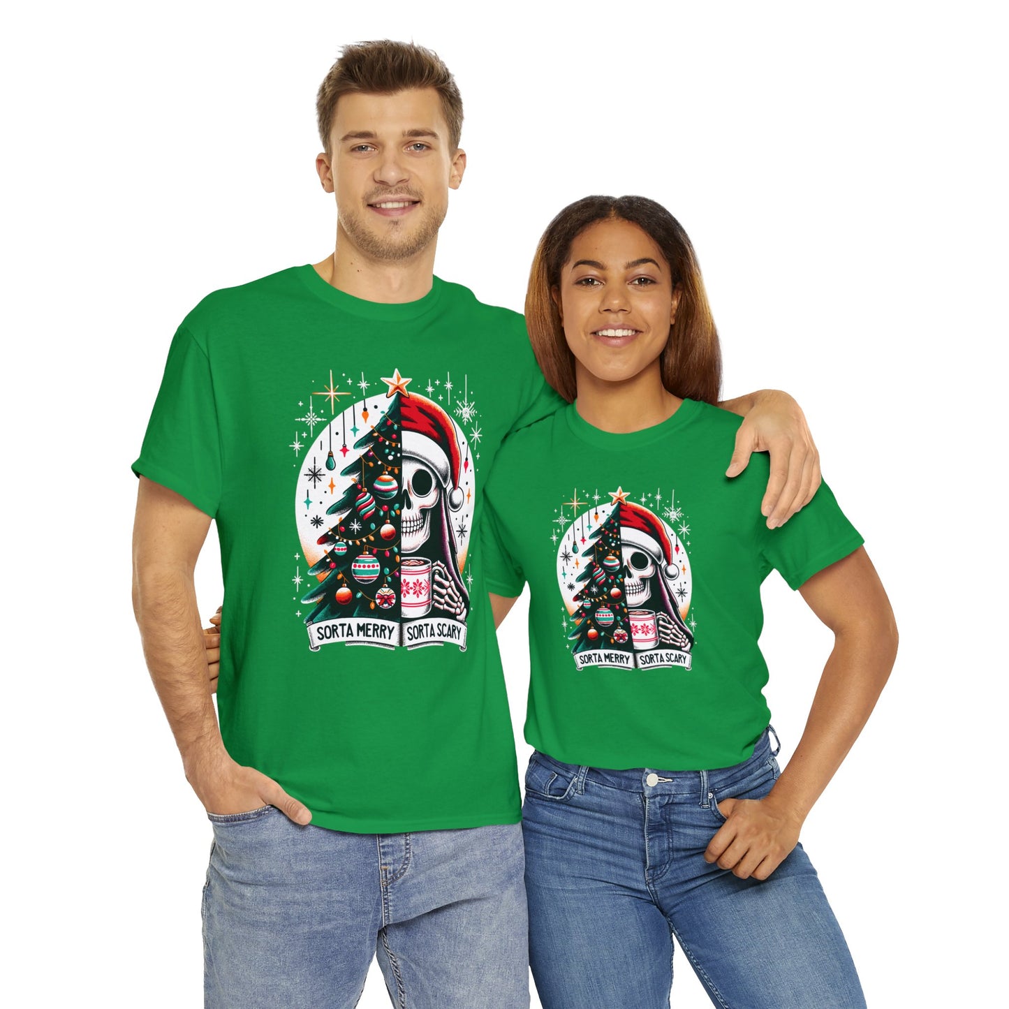 Sorta Merry Sorta Scary Unisex Heavy Cotton Tee