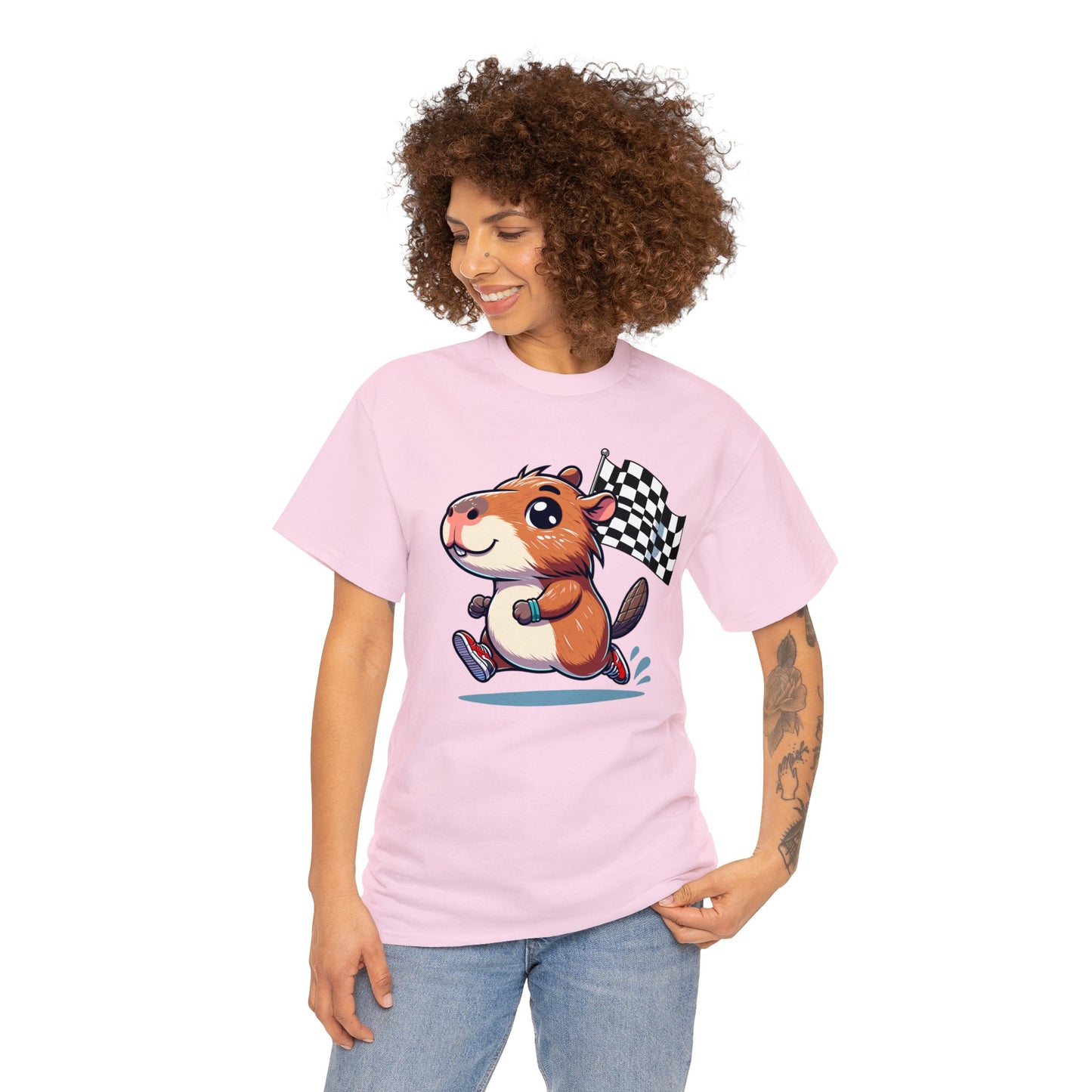 Capybara Never Did Come in Last Heavy Cotton Tee