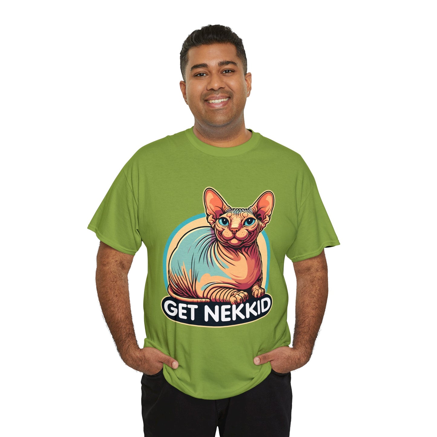 Get Nekkid Sphynx Heavy Cotton Tee