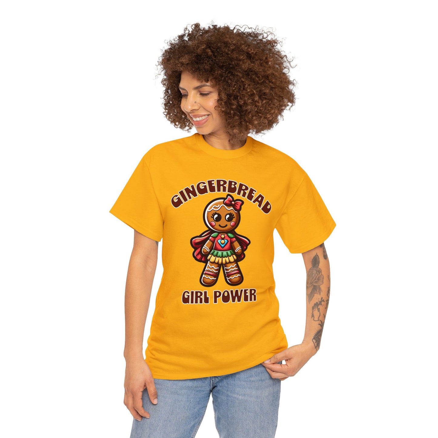 Gingerbread Girl Power Cotton T-Shirt