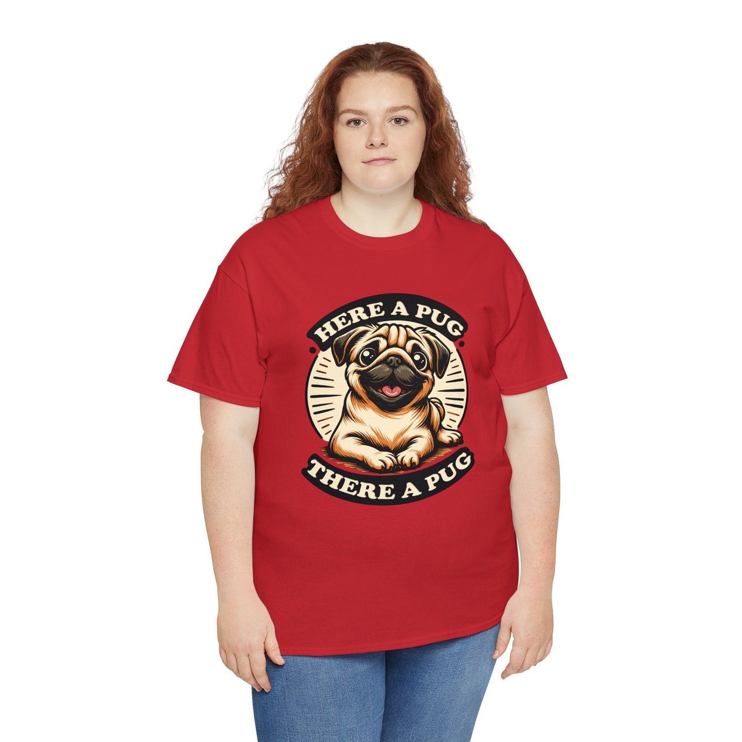 Here a Pug Heavy Cotton Tee