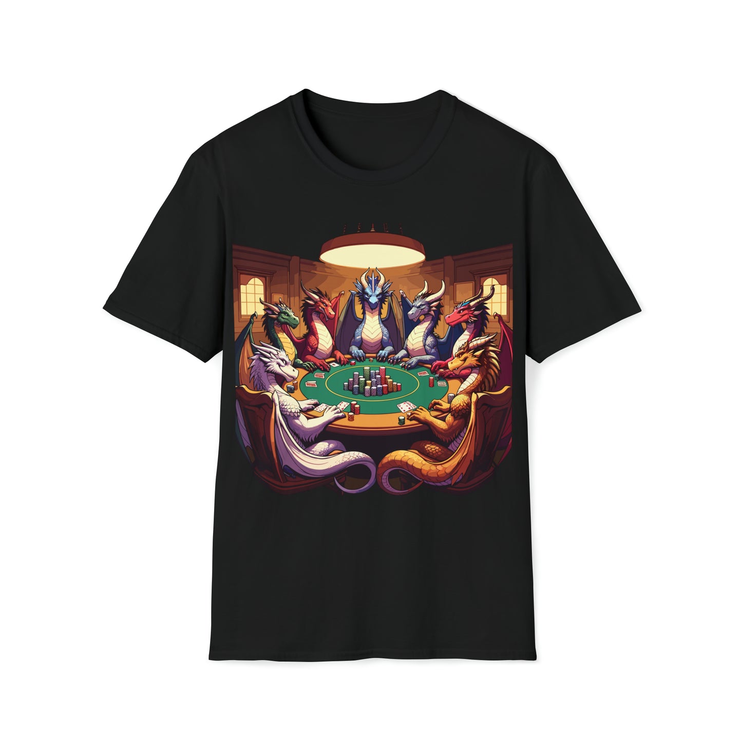 Dragons Playing Poker Softstyle T-Shirt