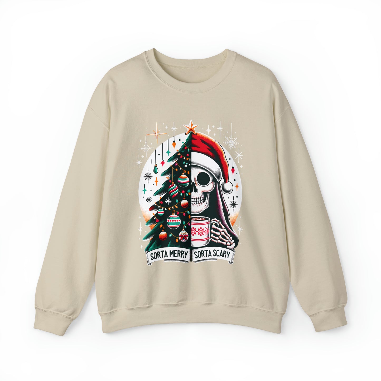 Sorta Merry Sorta Scary Unisex Heavy Blend™ Crewneck Sweatshirt