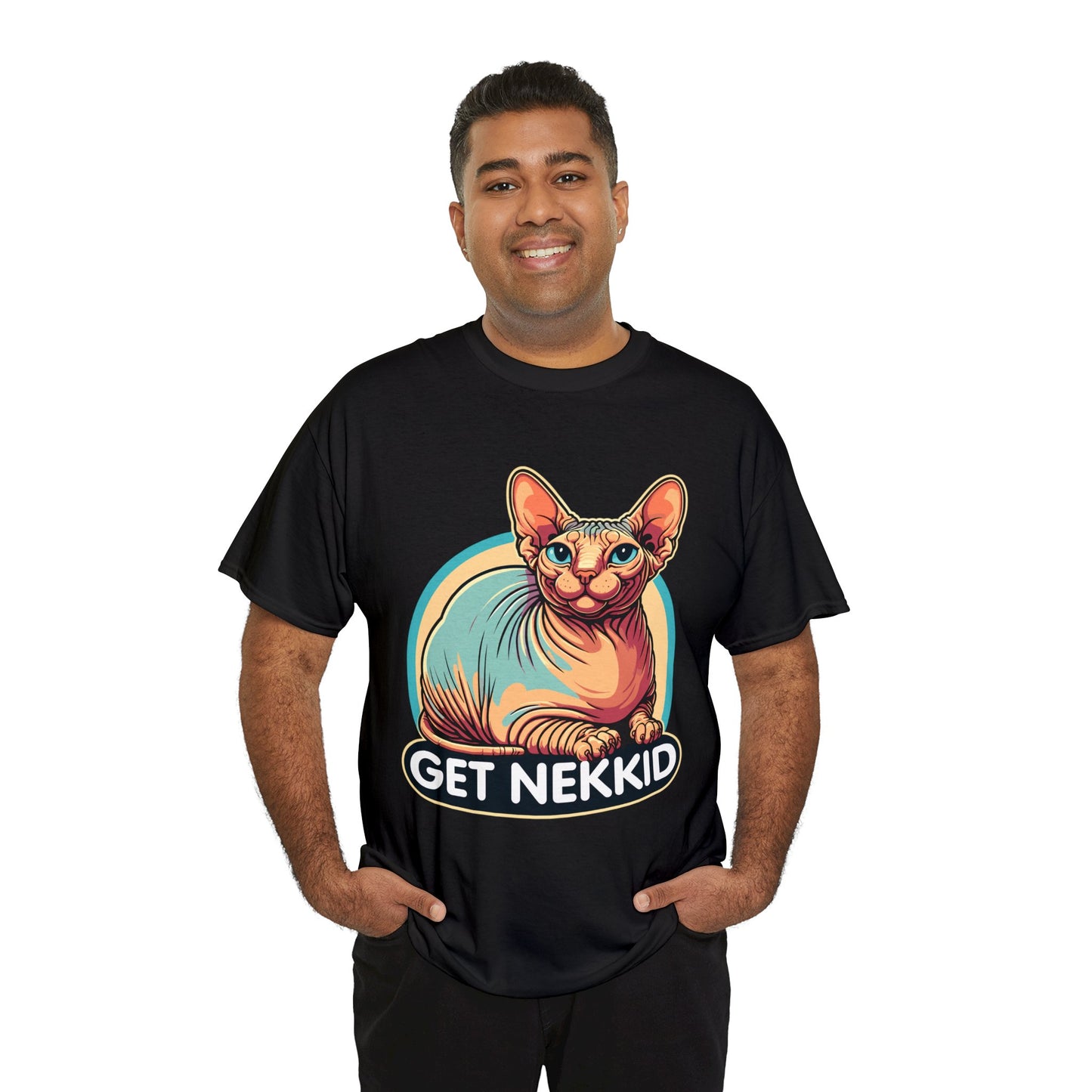 Get Nekkid Sphynx Heavy Cotton Tee