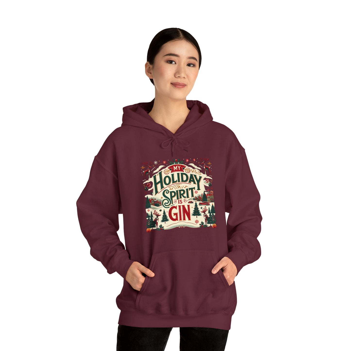 My Holiday Spirit is Gin Hooded Sweatshirt