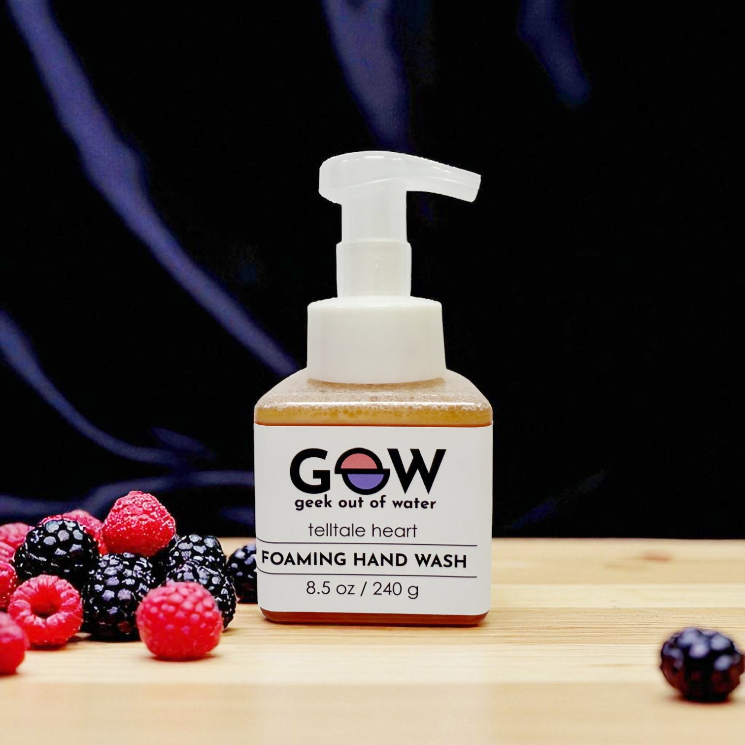 Gentle foaming hand wash soap with avocado oil for soft supple skin, even with frequent hand washing. Raspberry, pomegranate, vanilla, and musk scent. Great for fall autumn