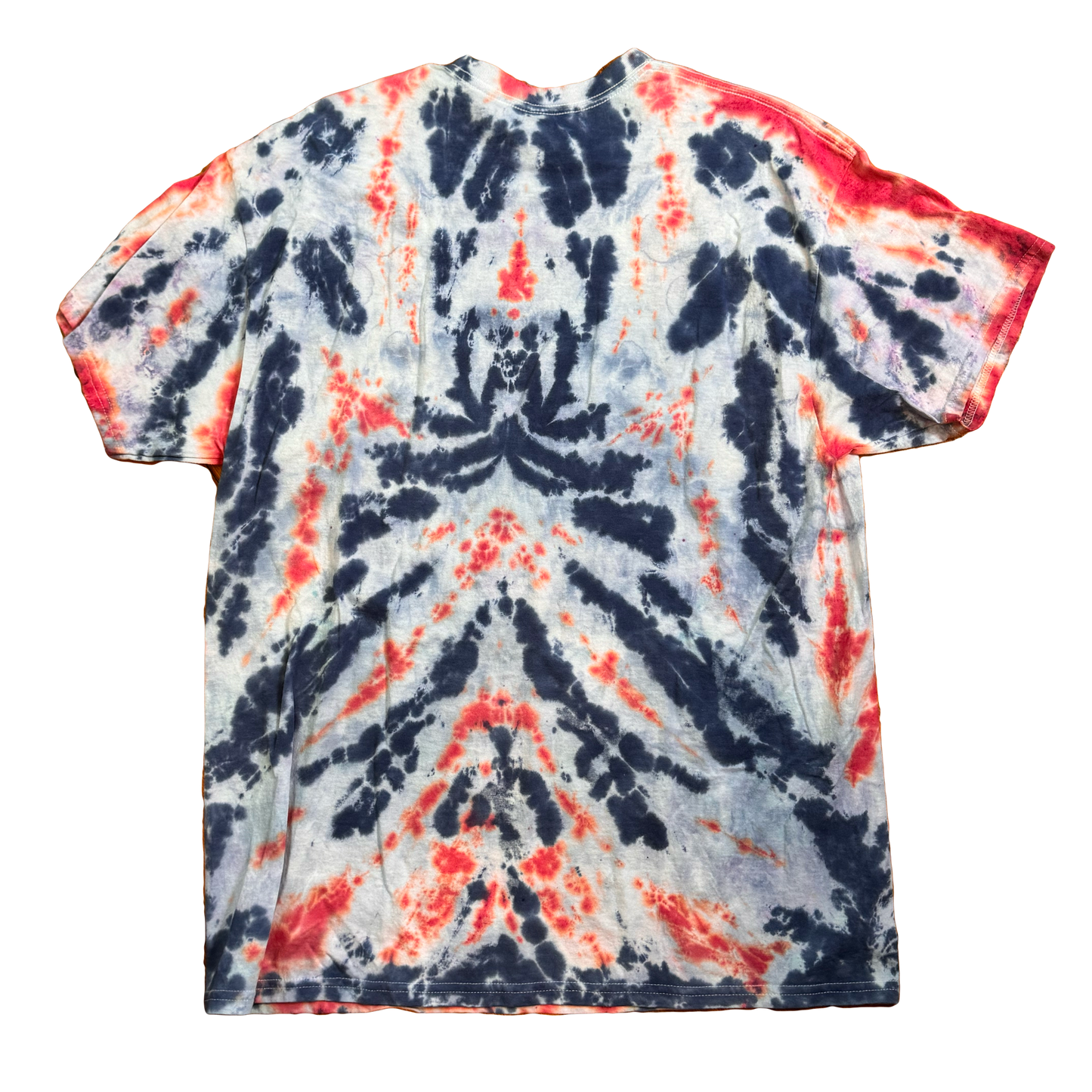 Tie Dye T-Shirt - Red White Blue Vintage Fade XL v2