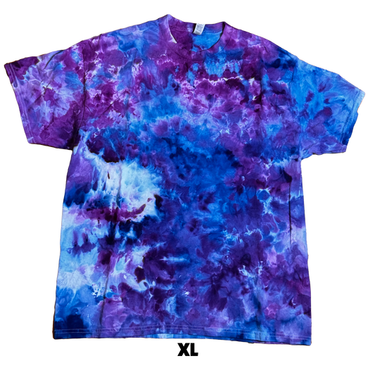 Tie Dye T-Shirt - Blue Purple Abstract XL