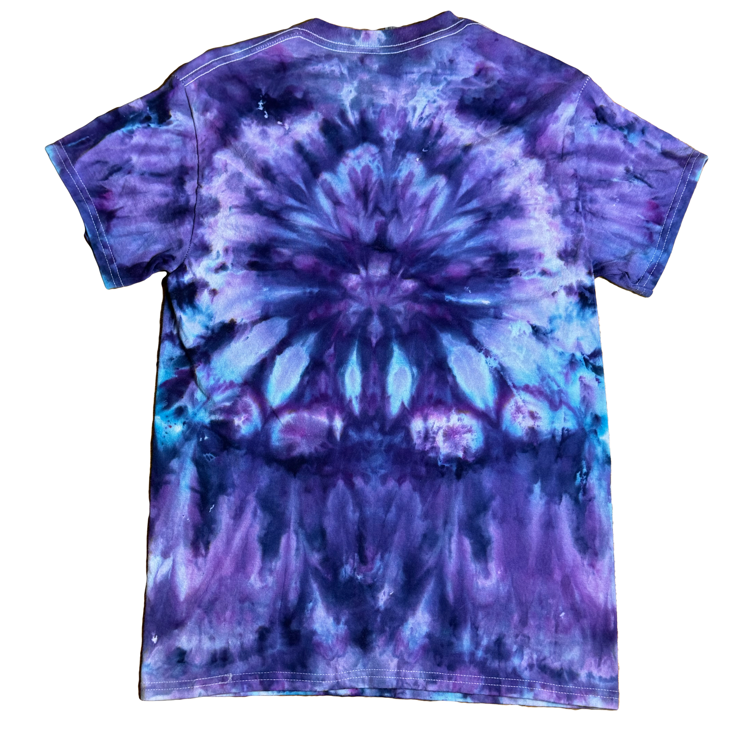 Tie Dye T-Shirt - Purple Blue Burst SMALL