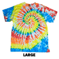 Tie Dye T-Shirt - Rainbow Spiral LARGE