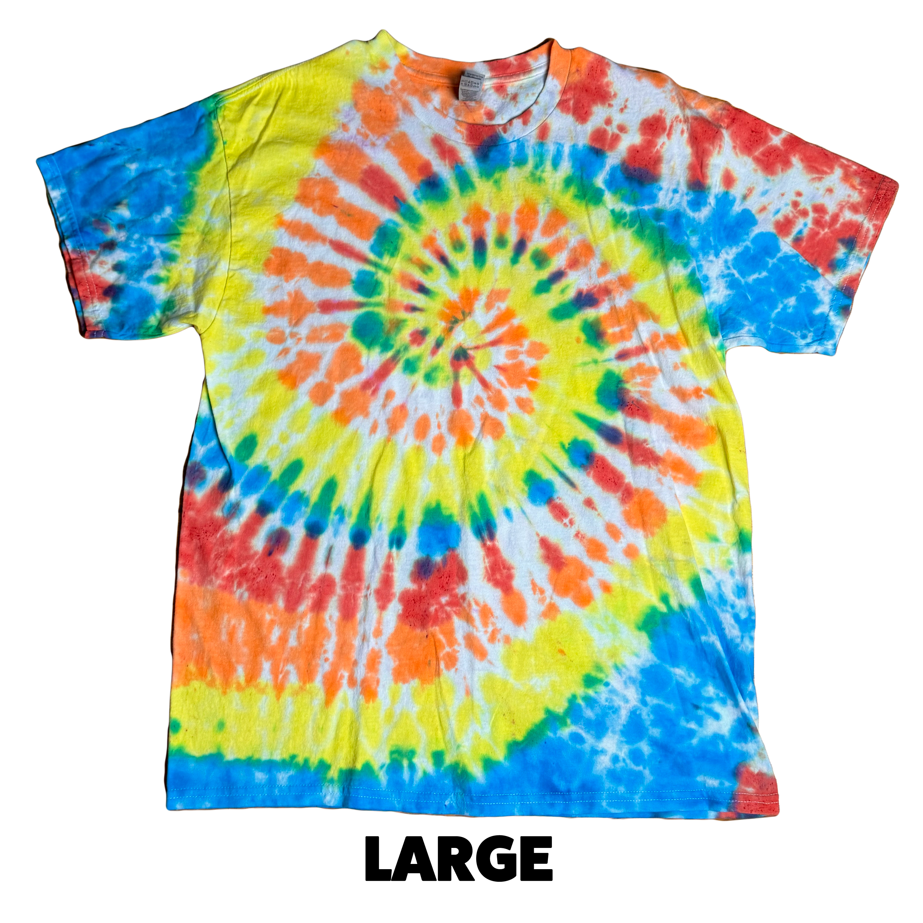 Tie Dye T-Shirt - Rainbow Spiral LARGE