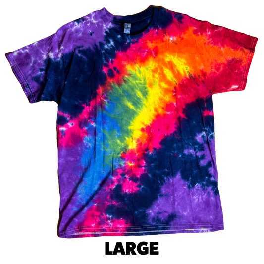 Tie Dye T-Shirt - Rainbow Galaxy LARGE